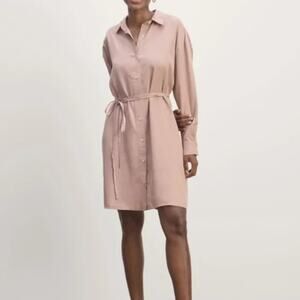 Everlane The Must-Have Butterlite Dusty Rose Shirt Dress Small